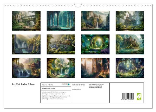 Produktbild: Im Reich der Elben (Wandkalender 2026 DIN A3 quer), CALVENDO Monatskalender