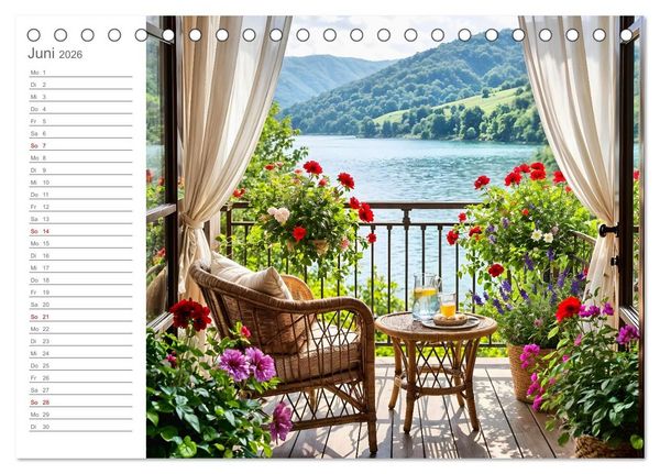 Produktbild: Zuhause im Augenblick - Lieblingspl&auml;tze zum Innehalten (Tischkalender 2026 DIN A5 quer), CALVENDO Monatskalender