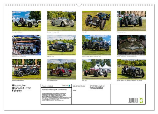 Produktbild: Historischer Rennsport - vom Feinsten (Wandkalender 2026 DIN A2 quer), CALVENDO Monatskalender