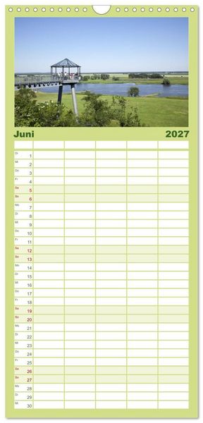 Produktbild: Familienplaner 2027 - Elbetal Nord - Radland Deutschland mit 5 Spalten (Wandkalender, 21 x 45 cm) CALVENDO