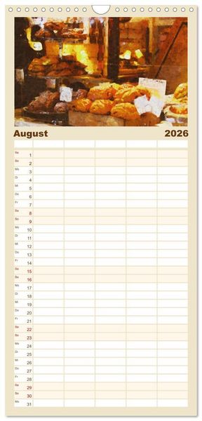 Produktbild: Familienplaner 2026 - Kaffeesatz - Kunst und Tradition mit 5 Spalten (Wandkalender, 21 x 45 cm) CALVENDO