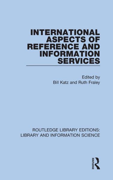 Produktbild: International Aspects of Reference and Information Services