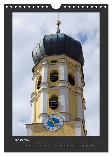 Produktbild: Kircht&uuml;rme im Landkreis F&uuml;rstenfeldbruck (Wandkalender 2026 DIN A4 hoch), CALVENDO Monatskalender