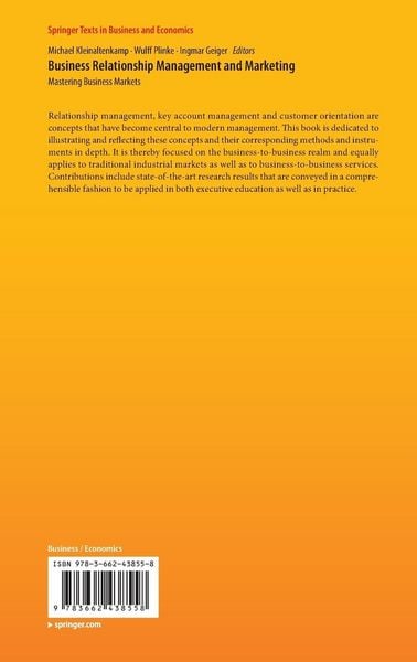Produktbild: Business Relationship Management and Marketing
