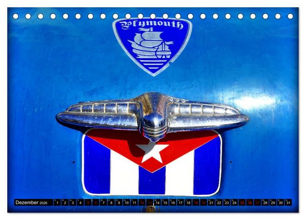 Produktbild: PLYMOUTH '50 - Ein US-Oldtimer in Havanna (Tischkalender 2026 DIN A5 quer), CALVENDO Monatskalender