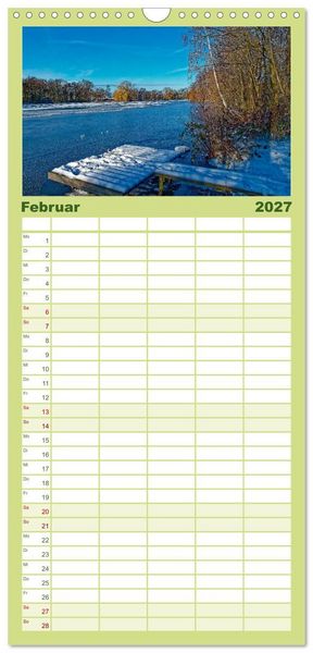 Produktbild: Familienplaner 2027 - Hamburg: Vier- und Marschlande mit 5 Spalten (Wandkalender, 21 x 45 cm) CALVENDO