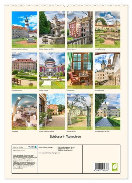 Produktbild: Sch&ouml;sser in Tschechien (hochwertiger Premium Wandkalender 2026 DIN A2 hoch), Kunstdruck in Hochglanz