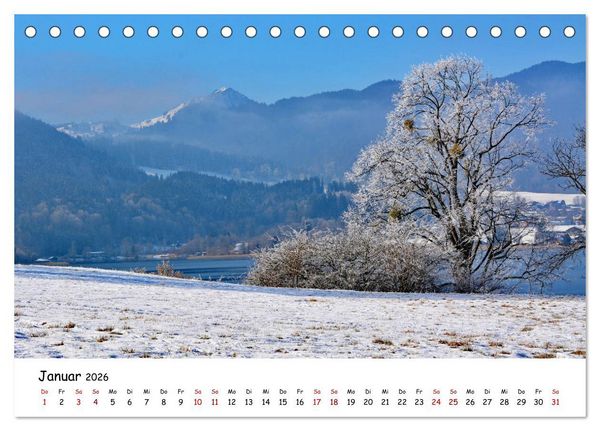 Produktbild: Winterstimmung am Tegernsee (Tischkalender 2026 DIN A5 quer), CALVENDO Monatskalender
