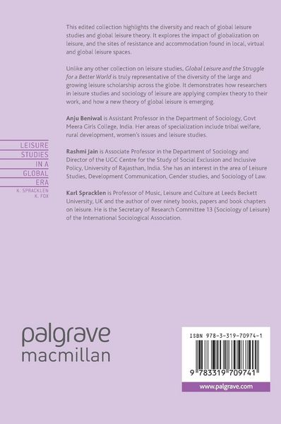 Produktbild: Global Leisure and the Struggle for a Better World