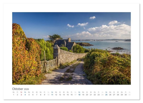 Produktbild: Bretagne - Zauber der C&ocirc;te de Granit Rose (hochwertiger Premium Wandkalender 2026 DIN A2 quer), Kunstdruck in Hochglanz