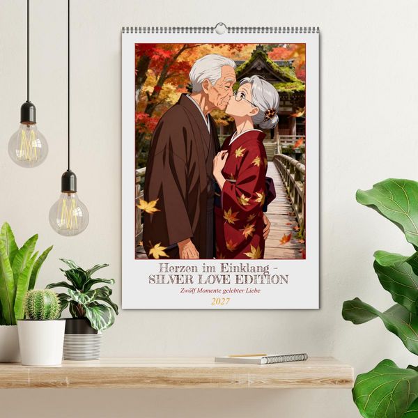 Produktbild: Herzen im Einklang &ndash; SILVER LOVE EDITION (Wandkalender 2027 DIN A2 hoch), CALVENDO Monatskalender