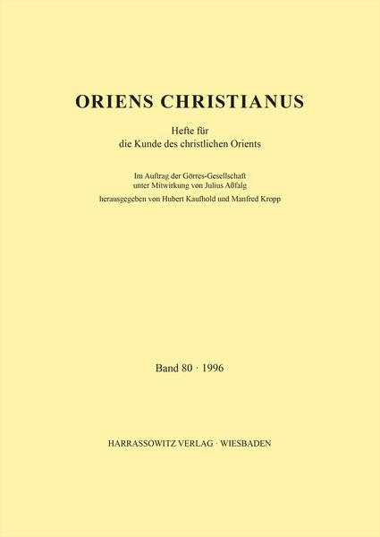 Produktbild: Oriens Christianus 80 (1996)