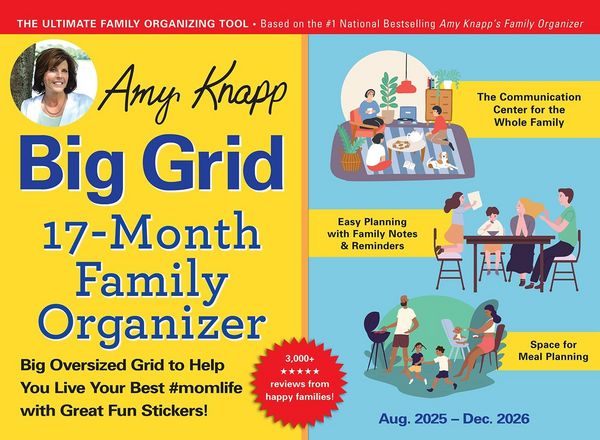 Produktbild: 2026 Amy Knapp's Big Grid Family Organizer Wall Calendar