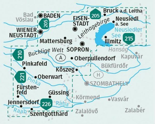 Produktbild: KOMPASS Wanderkarten-Set 227 Burgenland (2 Karten) 1:50.000