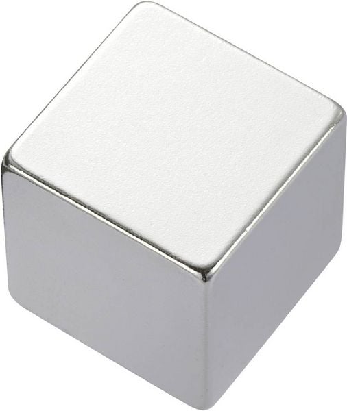 Produktbild: Conrad Components 505949 Permanent-Magnet W&uuml;rfel (L x B x H) 10 x 10 x 10 mm N45 1.33 - 1.37 T Grenztemperatur (max.): 80 &deg;C