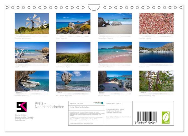 Produktbild: Kreta - Naturlandschaften (Wandkalender 2026 DIN A4 quer), CALVENDO Monatskalender