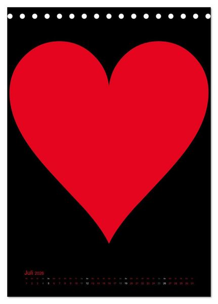 Produktbild: Foto- und Bastelkalender &bdquo;LIEBE&ldquo; in der Farbe Schwarz (Tischkalender 2026 DIN A5 hoch), CALVENDO Monatskalender