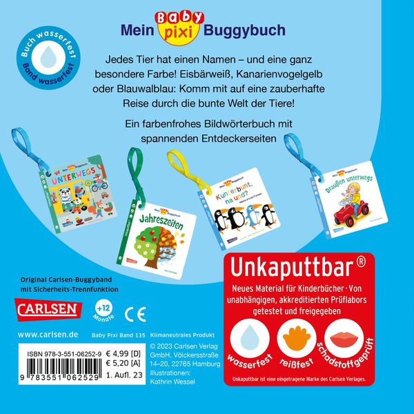 Produktbild: Baby Pixi (unkaputtbar) 135: Mein Baby-Pixi-Buggybuch: Blauwalblau und andere tolle Farben