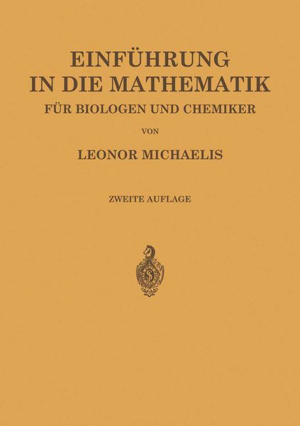 Produktbild: Einf&uuml;hrung in die Mathematik f&uuml;r Biologen und Chemiker