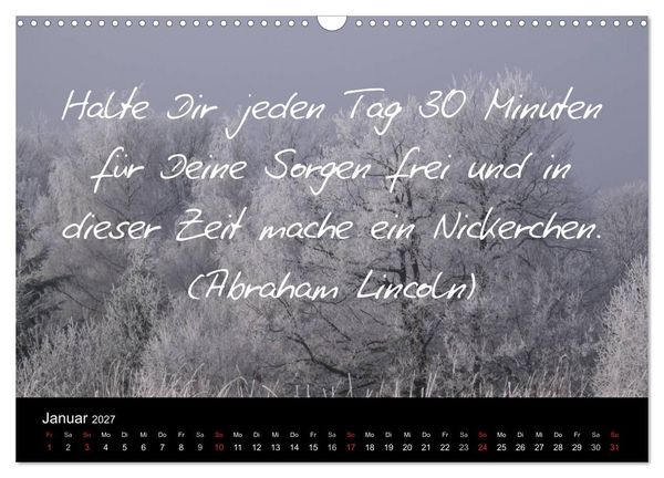 Produktbild: Positiv durch&acute;s Jahr (Wandkalender 2027 DIN A3 quer), CALVENDO Monatskalender
