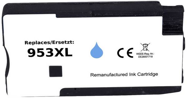Produktbild: Renkforce Druckerpatrone ersetzt HP 953XL, F6U16AE Kompatibel Cyan RF-5655878