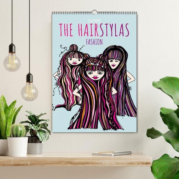 Produktbild: The HAIRSTYLAS Fashion (Wall Calendar 2026 DIN A2 portrait), CALVENDO 12 Month Wall Calendar