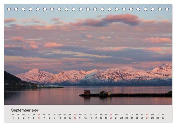 Produktbild: Mit den Hurtigruten unterwegs (Tischkalender 2026 DIN A5 quer), CALVENDO Monatskalender