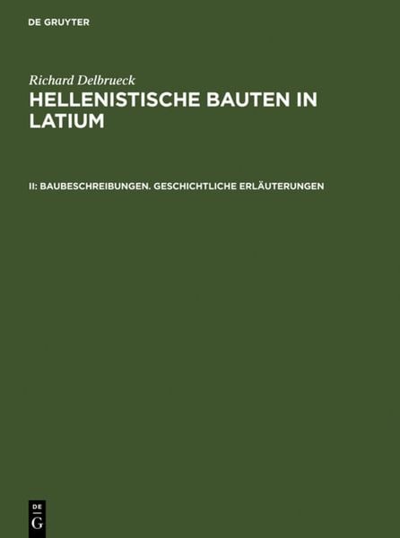 Produktbild: Baubeschreibungen. Geschichtliche Erl&auml;uterungen