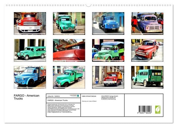 Produktbild: FARGO - American Trucks (hochwertiger Premium Wandkalender 2026 DIN A2 quer), Kunstdruck in Hochglanz