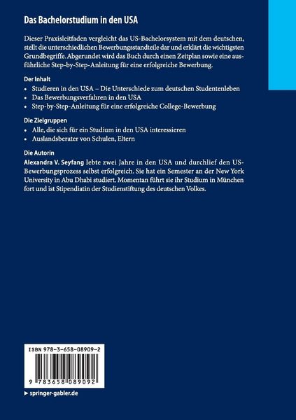 Produktbild: Das Bachelorstudium in den USA