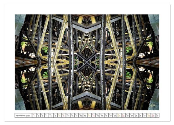 Produktbild: Faszination Spiegelung - Industrie und Technik (Wandkalender 2026 DIN A2 quer), CALVENDO Monatskalender