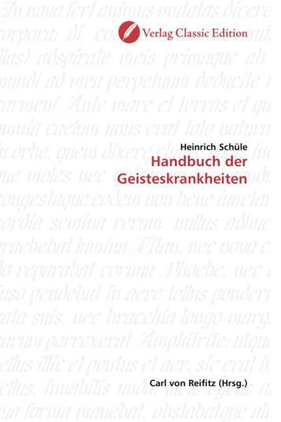 Produktbild: Handbuch der Geisteskrankheiten