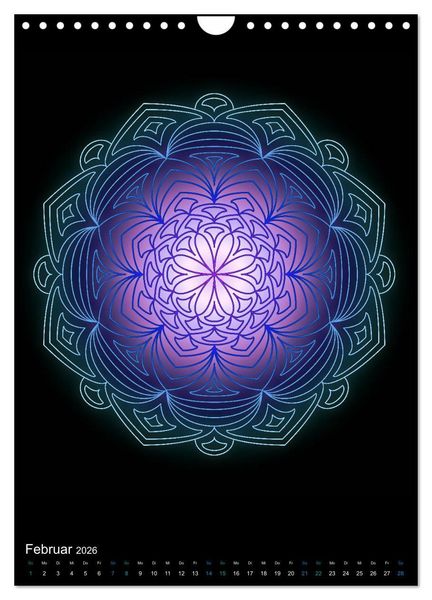 Produktbild: Mandala-Kalender 2026 (Wandkalender 2026 DIN A4 hoch), CALVENDO Monatskalender