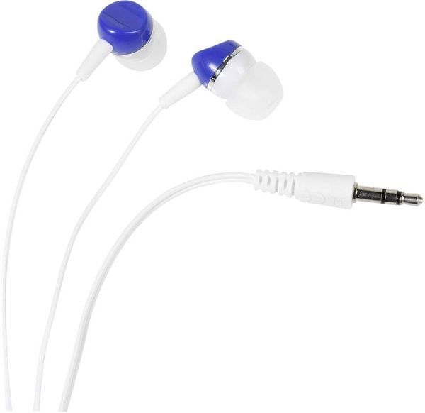 Vivanco SR 3 BLUE In Ear Kopfhörer kabelgebunden Weiß, Blau