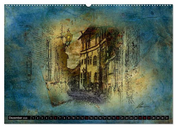 Produktbild: L&uuml;neburger Skizzen (hochwertiger Premium Wandkalender 2026 DIN A2 quer), Kunstdruck in Hochglanz