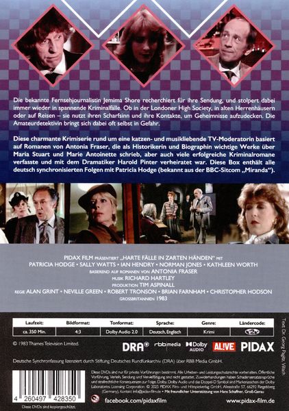 Produktbild: Harte F&auml;lle in zarten H&auml;nden (Jemima Shore Investigates) / Alle 7 deutsch synchronisierten Folgen der Krimiserie mit Patricia Hodge (Pidax Serien-Klassiker) [2 DVDs]