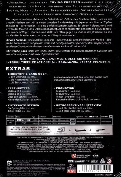 Produktbild: Crying Freeman - Der Sohn des Drachen - Mediabook - 2-Disc Limited Collector's Edition (4K Ultra HD) (+ Blu-ray)
