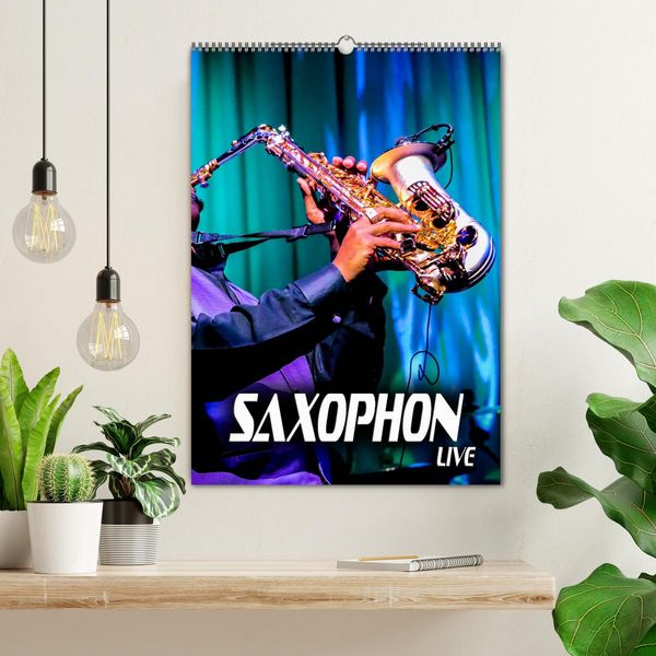 Produktbild: Saxophon live (Wandkalender 2026 DIN A2 hoch), CALVENDO Monatskalender