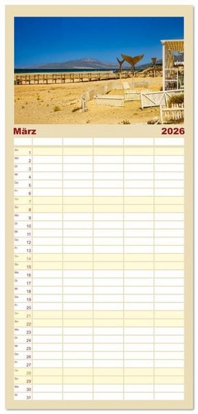 Produktbild: Familienplaner 2026 - Andaluc&iacute;a - Buenos D&iacute;as mit 5 Spalten (Wandkalender, 21 x 45 cm) CALVENDO