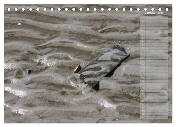 Produktbild: Strandspaziergang / Geburtstagskalender (Tischkalender 2026 DIN A5 quer), CALVENDO Monatskalender
