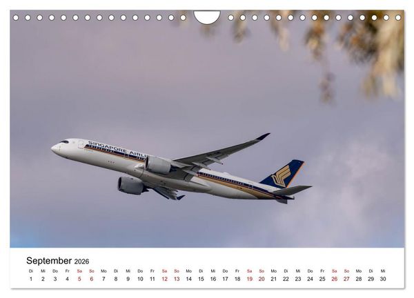 Produktbild: Singapore Airlines - Die ganze Flotte (Wandkalender 2026 DIN A4 quer), CALVENDO Monatskalender