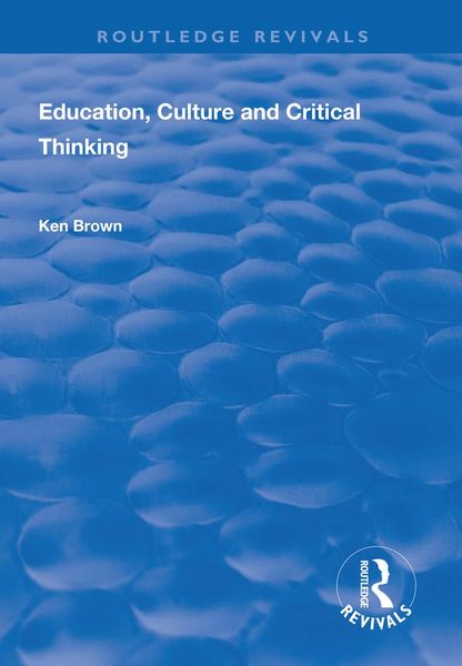 Produktbild: Education, Culture and Critical Thinking