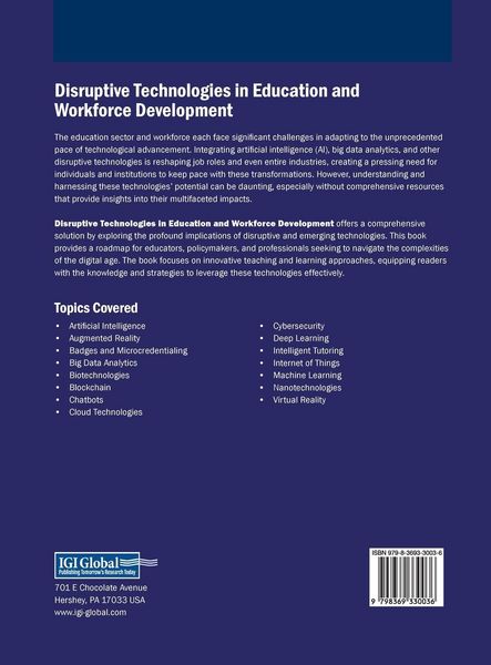 Produktbild: Disruptive Technologies in Education and Workforce Development