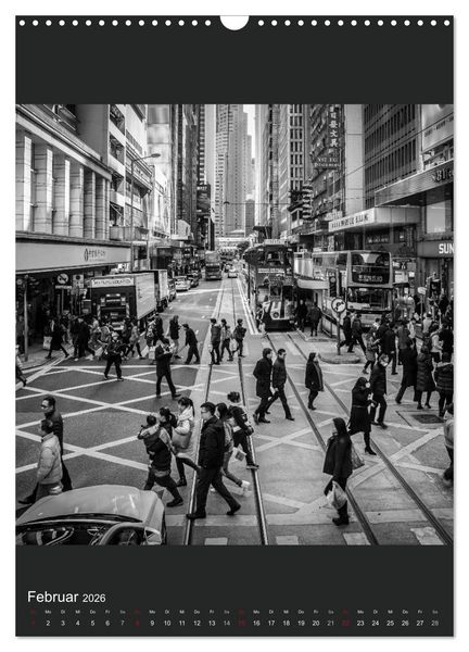Produktbild: Hongkong schwarzwei&szlig; (Wandkalender 2026 DIN A3 hoch), CALVENDO Monatskalender