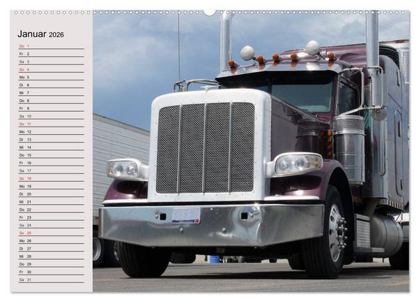 Produktbild: US-Trucks. Faszination Langhauber (Wandkalender 2026 DIN A2 quer), CALVENDO Monatskalender