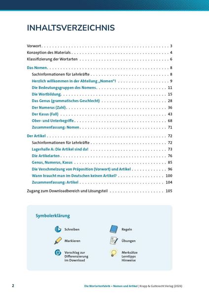 Produktbild: Die Wortartenfabrik &ndash; Nomen und Artikel &ndash; Lehrerheft