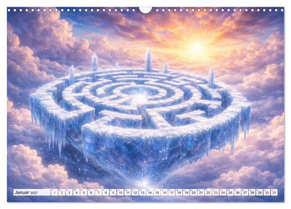Produktbild: Labyrinth - Die stille Kunst der Umwege (Wandkalender 2027 DIN A3 quer), CALVENDO Monatskalender