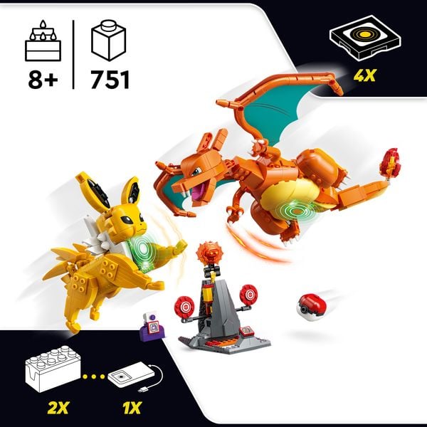 Produktbild: LEGO Pok&eacute;mon SMART Play: Ultimativer Showdown zwischen Glurak und Blitza All-in-1 Set 72167
