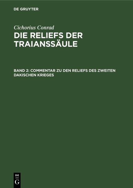 Produktbild: Commentar zu den Reliefs des zweiten dakischen Krieges