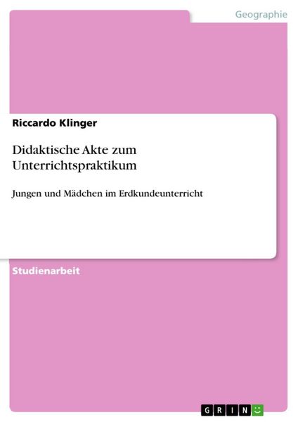 Produktbild: Didaktische Akte zum Unterrichtspraktikum